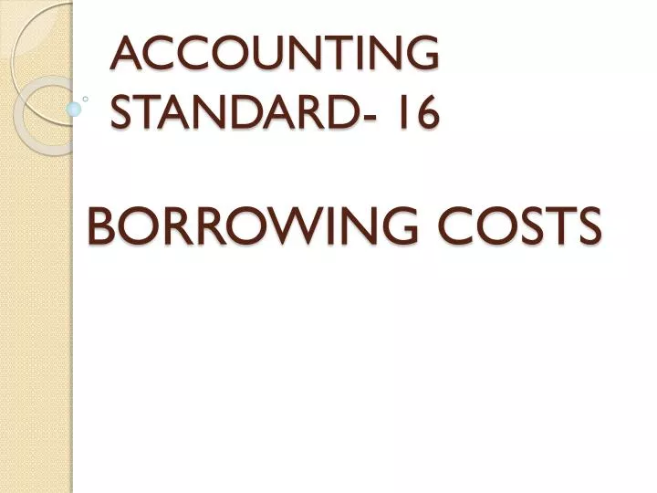 accounting standard 16