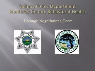 Salinas Police Department Monterey County Behavioral Health