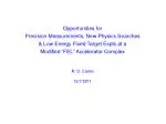 Innovative Beam Accelerator Complex for Precision Physics Experiments - slide 1