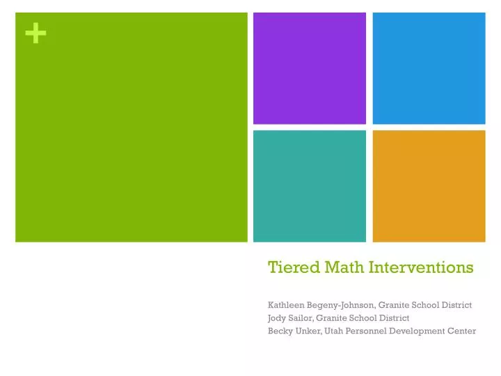 tiered math interventions
