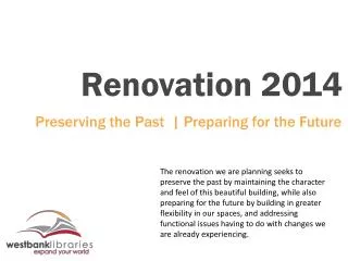 Renovation 2014