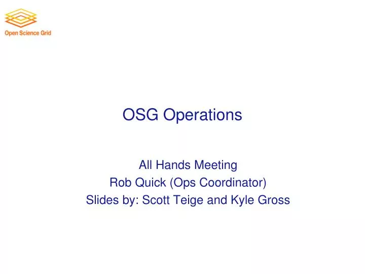 osg operations