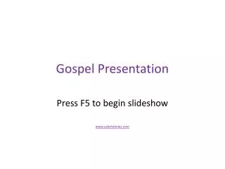 Gospel Presentation