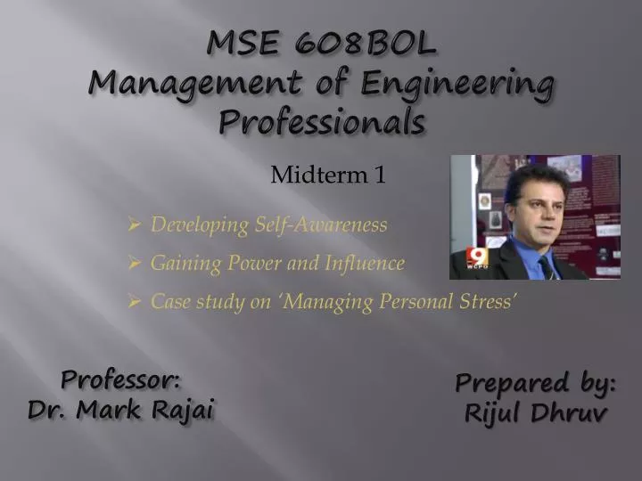 mse 608bol management of engineering professionals