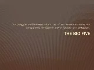 the big five