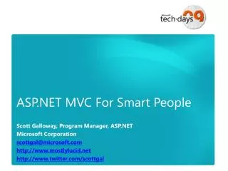 ASP.NET MVC For Smart People