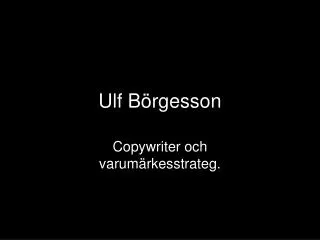 Ulf Börgesson