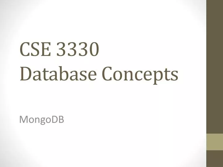 cse 3330 database concepts