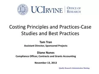 Costing Principles and Practices-Case Studies and Best Practices