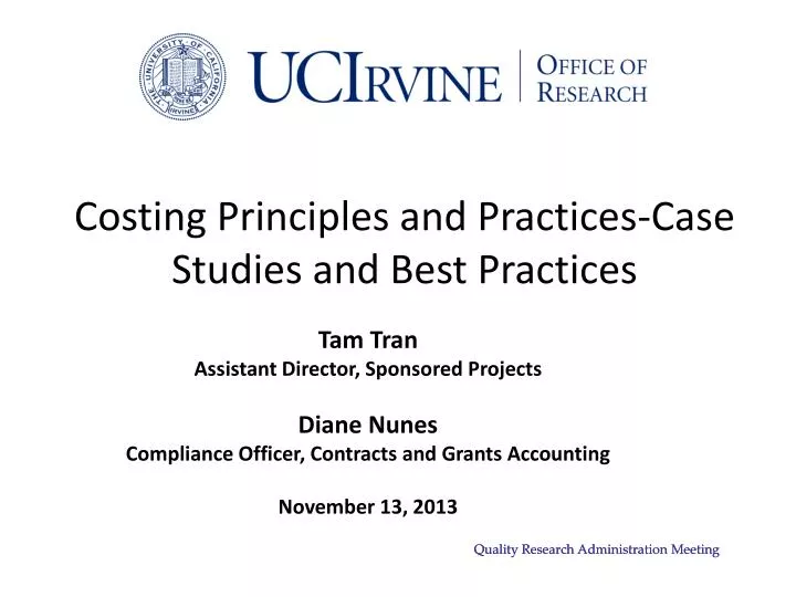 costing principles and practices case studies and best practices