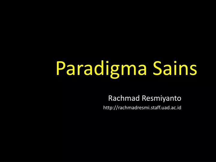 paradigma sains