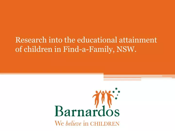 research into the educational attainment of children in find a family nsw