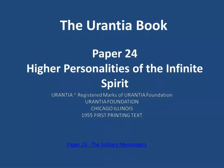 paper 24 higher personalities of the infinite spirit