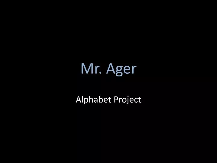 mr ager