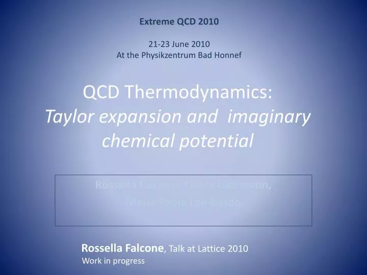 qcd thermodynamics taylor expansion and imaginary chemical potential