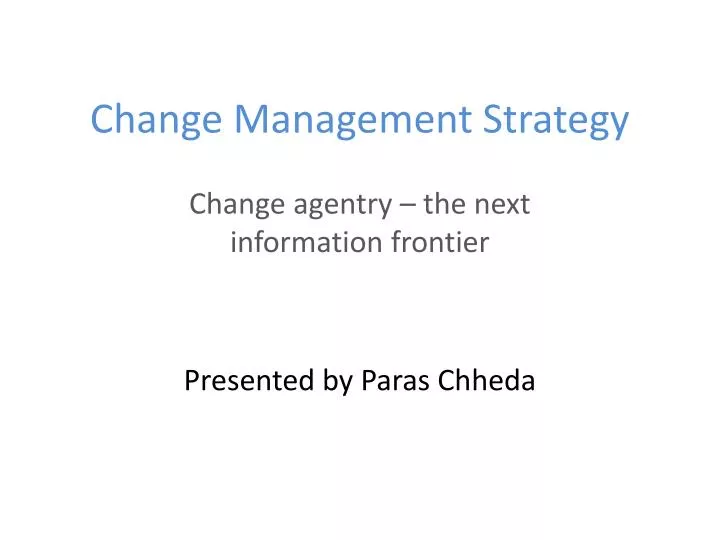 change management strategy