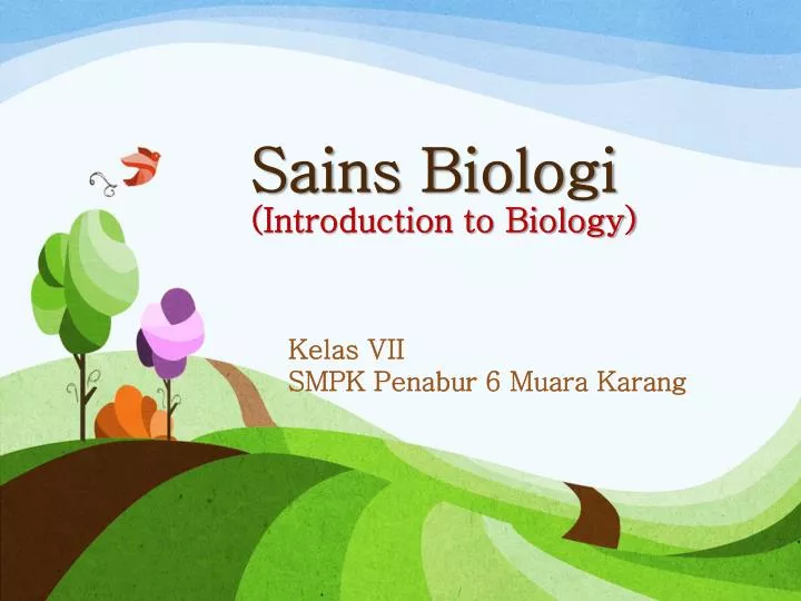 sains biologi introduction to biology