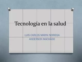 tecnolog a en la salud
