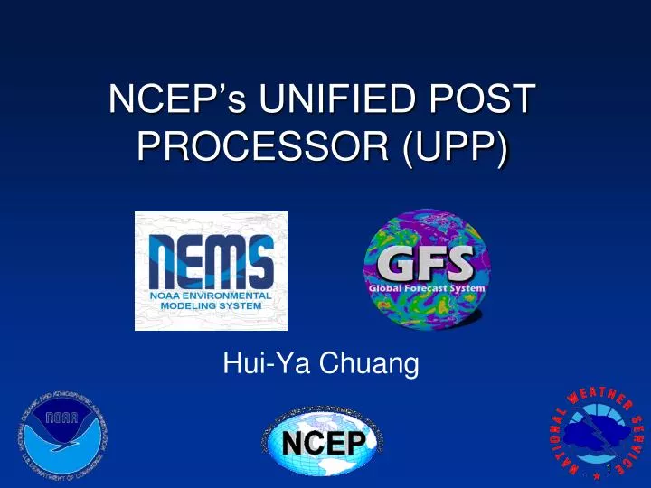 ncep s unified post processor upp