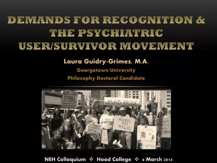 demands for recognition the psychiatric user survivor movement