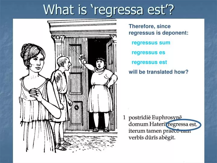 what is regressa est