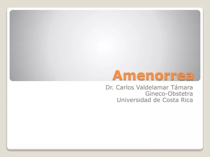 amenorrea