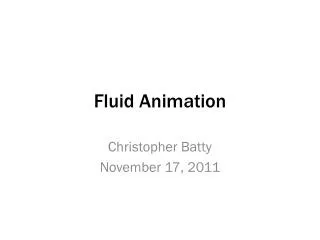 Fluid Animation