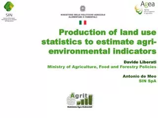 Production of land use statistics to estimate agri- environmental indicators