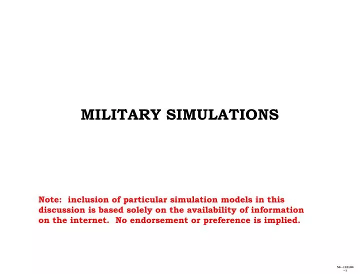 military simulations