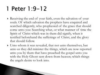 1 Peter 1:9-12