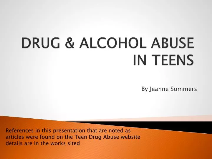 drug alcohol abuse in teens