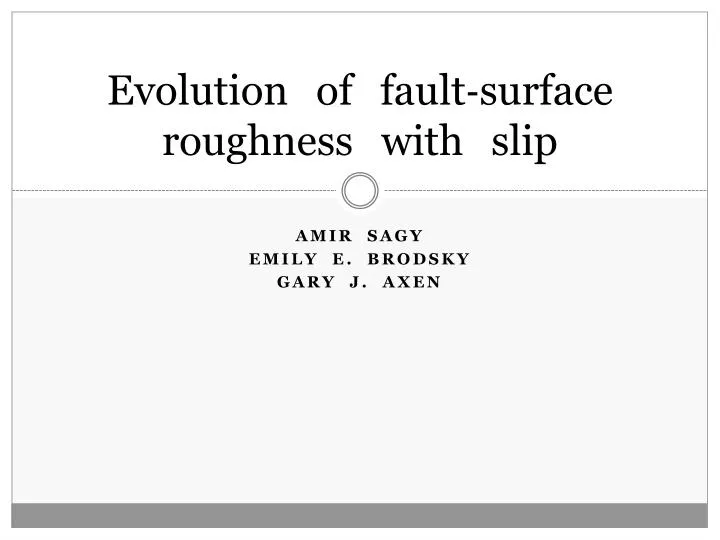 evolution of fault surface roughness with slip