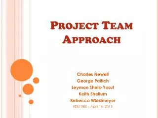 project team approach