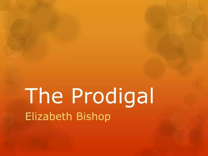 the prodigal