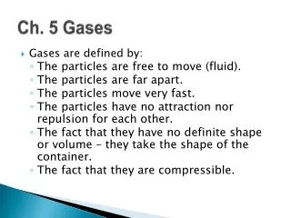 Ch. 5 Gases