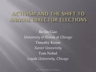 Activism and the Shift to Annual Director Elections