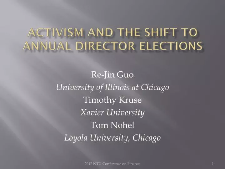 activism and the shift to annual director elections