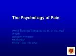 The Psychology of Pain