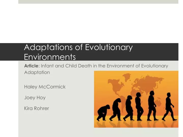adaptations of evolutionary environments