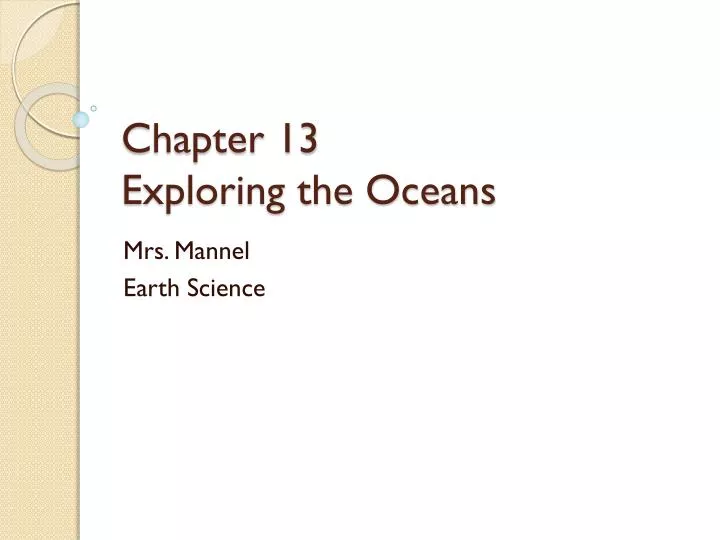 chapter 13 exploring the oceans