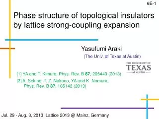Phase structure of topological insulators by lattice strong-coupling expansion