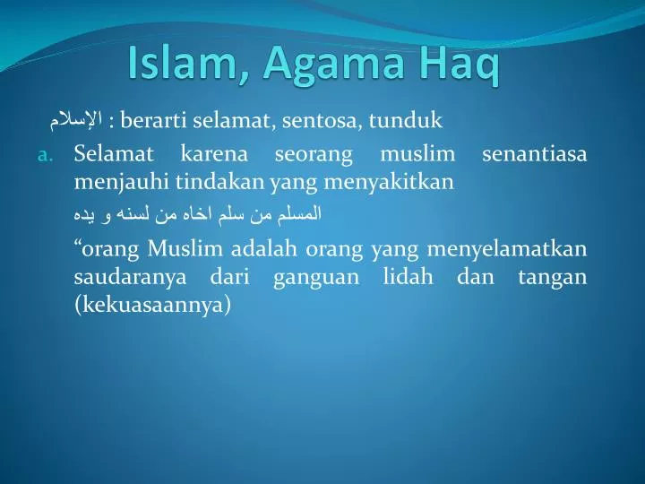 islam agama haq