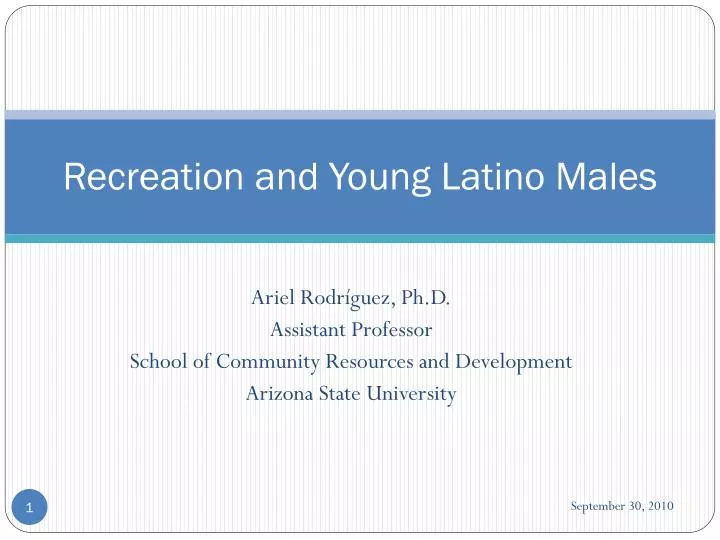 recreation and young latino males
