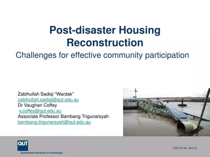 post disaster housing reconstruction
