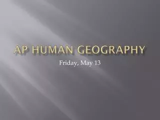 AP Human Geography