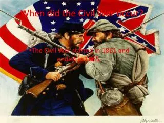 When did the Civil War occur?
