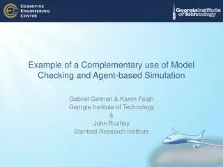 Example of a Complementary use of Model Checking and Agent-based Simulation