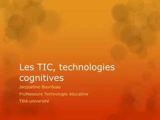les tic technologies cognitives