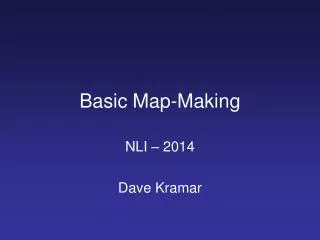 Basic Map-Making