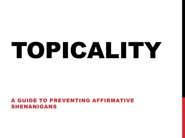 topicality